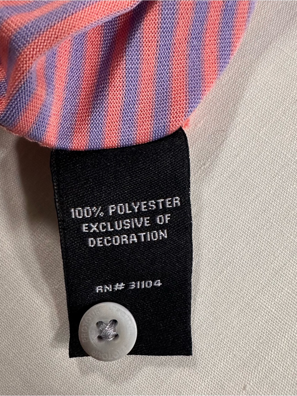 Zoom Pink Striped Men's Polo - Picture 7 of 10